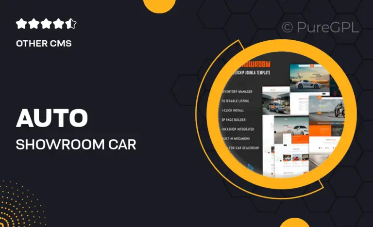 auto showroom car dealership joomla template