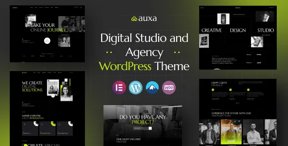 auxa digital studio agency wordpress theme 1