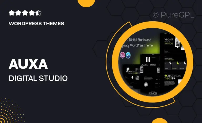 auxa digital studio agency wordpress theme