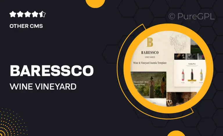 baressco wine vineyard winery joomla template