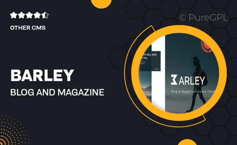 barley blog and magazine joomla theme
