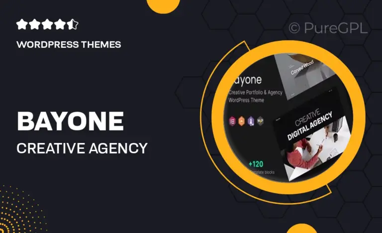 bayone creative agency portfolio wordpress theme