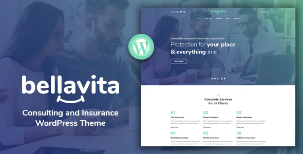 bellavita insurance finance wordpress theme 1