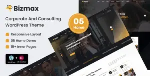 Bizmax – Corporate And Consulting Business WordPress Theme