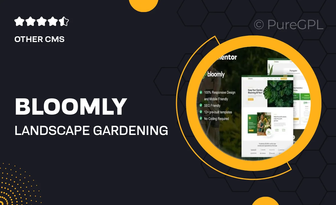 Bloomly – Landscape & Gardening Service Elementor Pro Template Kit