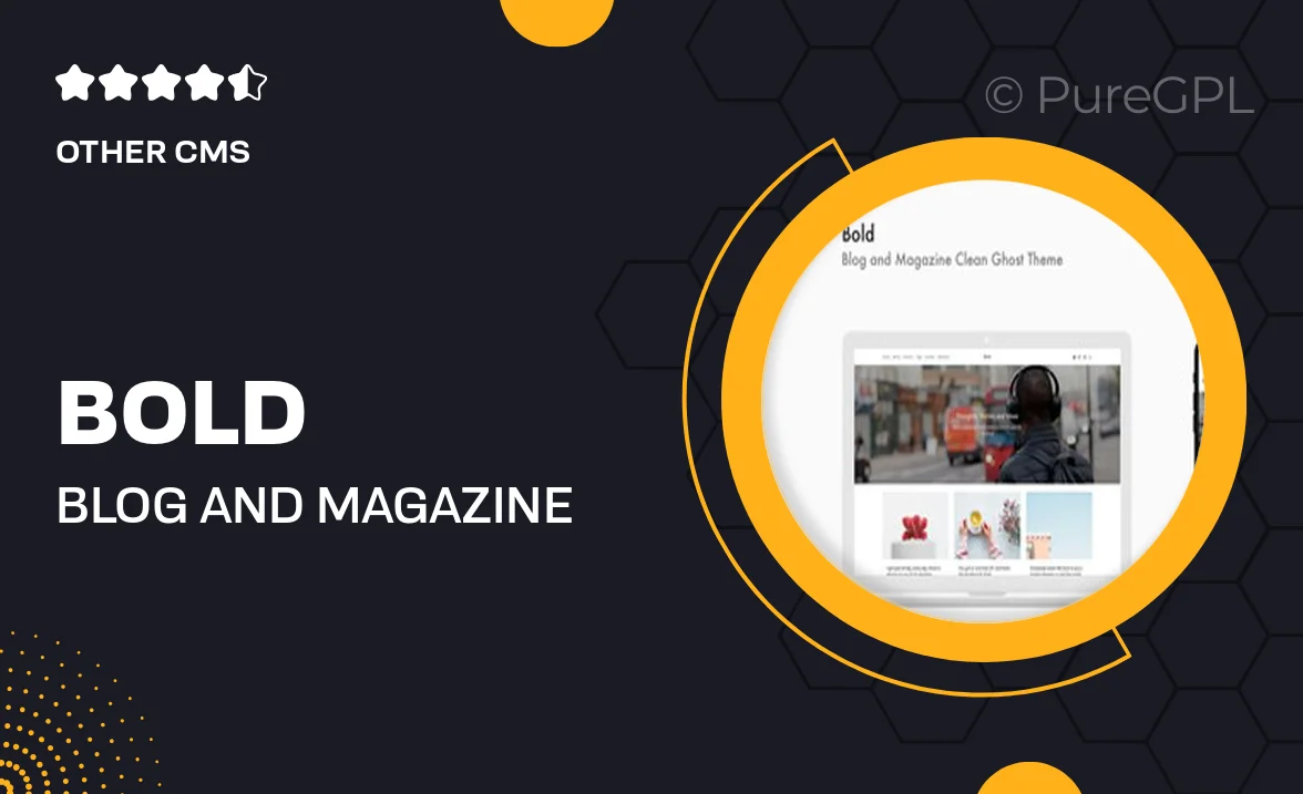 Bold – Blog And Magazine Clean Ghost Theme