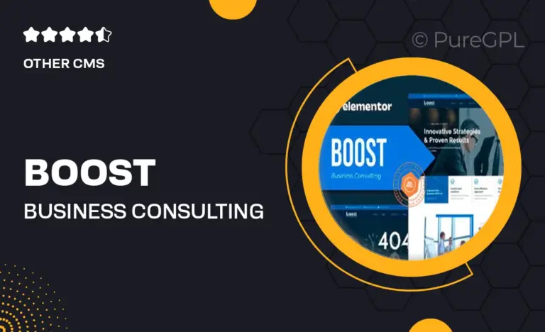 boost business consulting elementor template kit