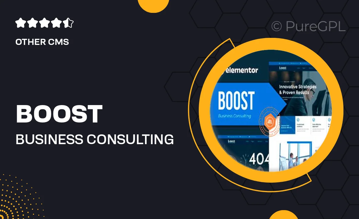 Boost – Business Consulting Elementor Template Kit