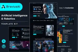 BraviusAI – Artificial Intelligence & Robotics Elementor Template Kit