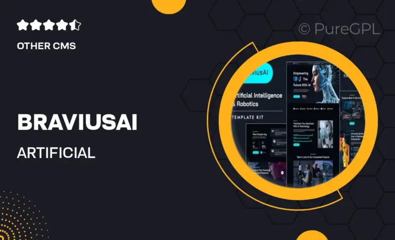 braviusai artificial intelligence robotics elementor template kit