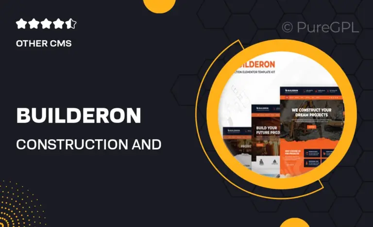 builderon construction and industry elementor template kit