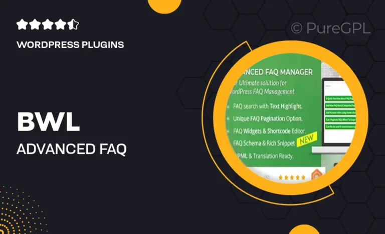 bwl advanced faq manager addons