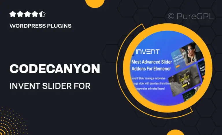 codecanyon invent slider for elementor