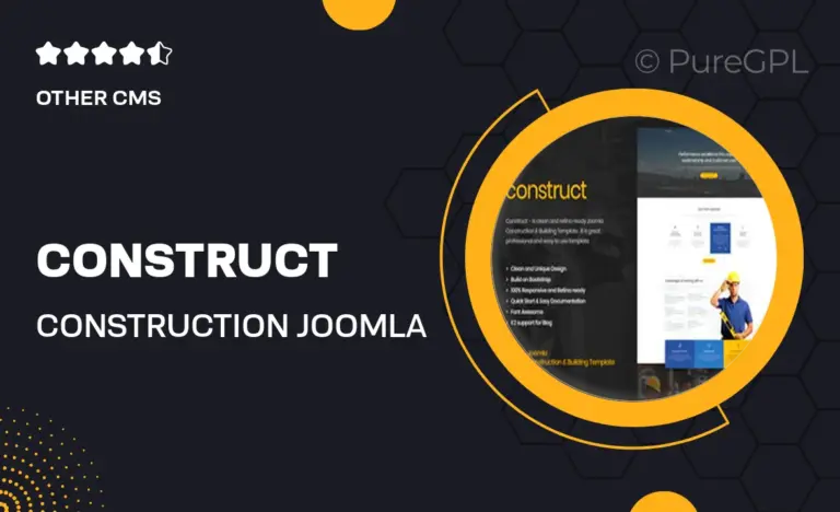 construct construction joomla template