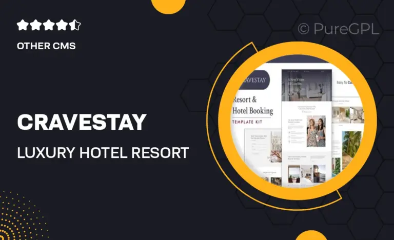 cravestay luxury hotel resort elementor template kit