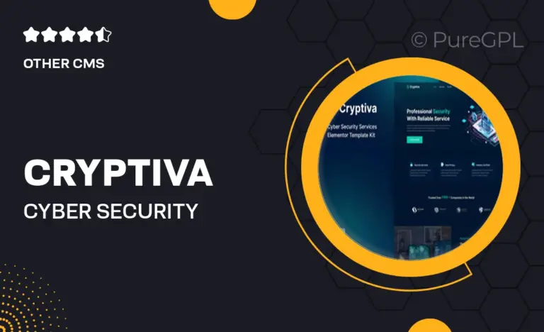 cryptiva cyber security services elementor template kit
