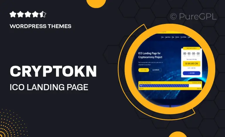 cryptokn ico landing page cryptocurrency wordpress theme