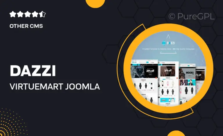 dazzi virtuemart joomla template for watches store