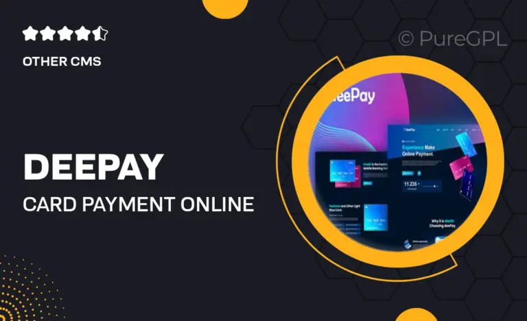 deepay card payment online banking elementor template kit