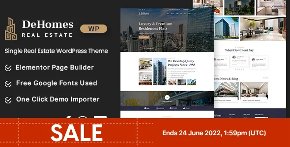 dehomes single real estate wordpress theme 1