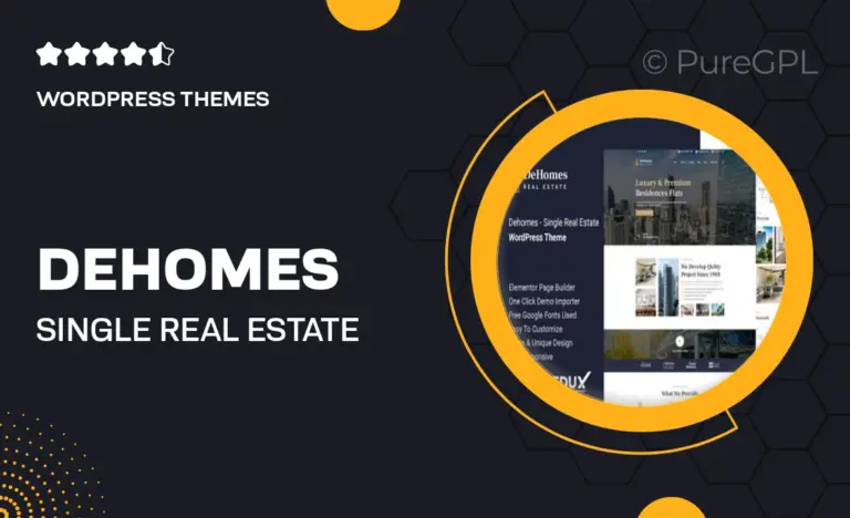 dehomes single real estate wordpress theme