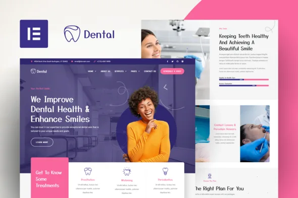 dental dentist clinic medical elementor template kit 1