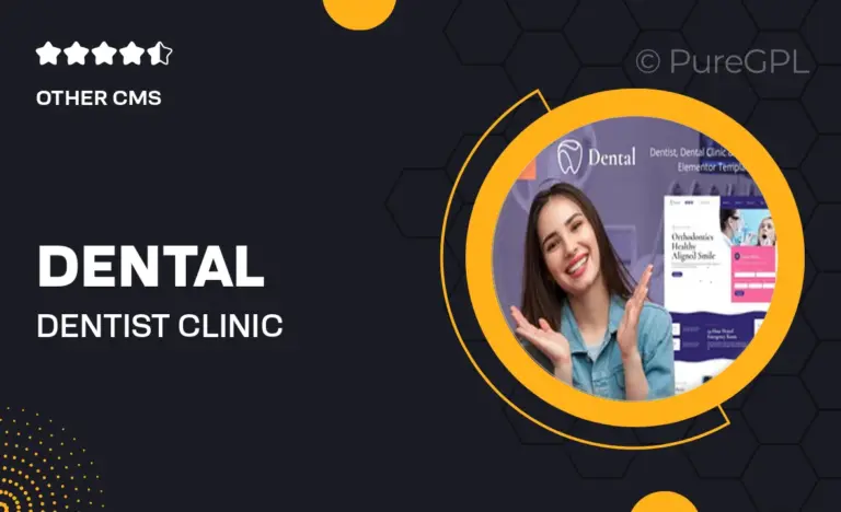dental dentist clinic medical elementor template kit