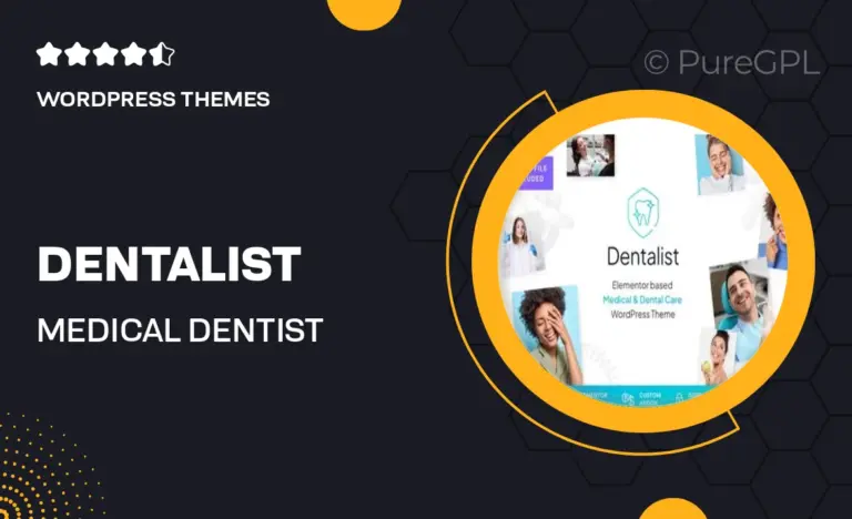dentalist medical dentist wordpress theme