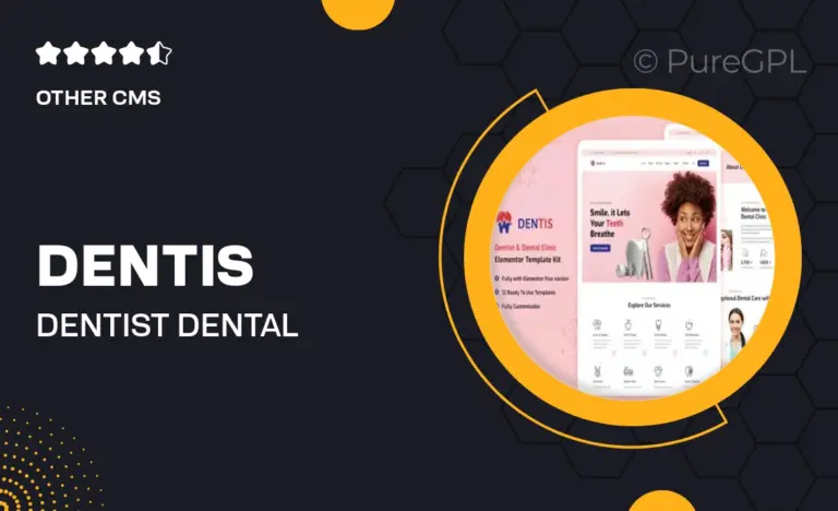 dentis dentist dental clinic elementor template kit