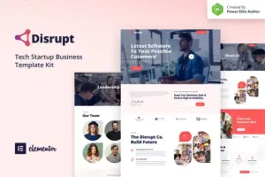 Disrupt – Tech Startup Business Elementor Template Kit