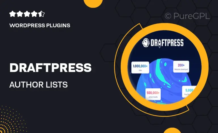 draftpress author lists
