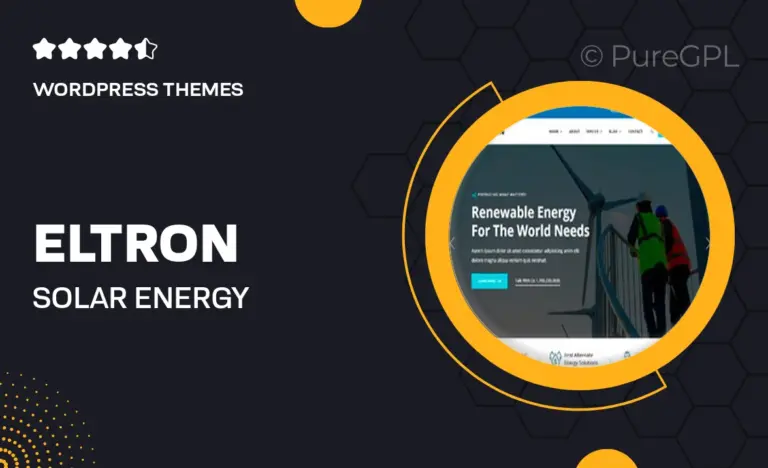eltron solar energy wordpress theme