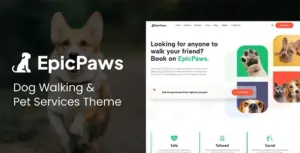 EpicPaws – Dog Walking & Pet Services Theme