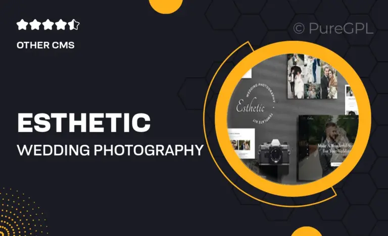 esthetic wedding photography elementor template kit
