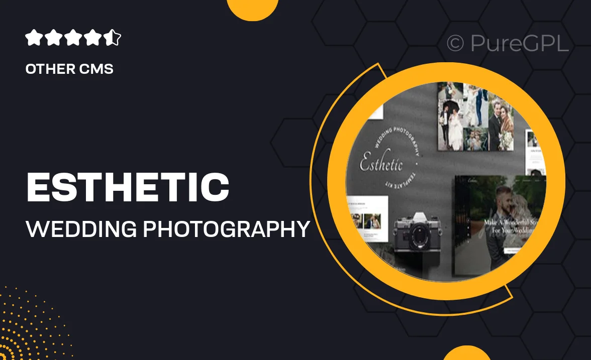 Esthetic – Wedding Photography Elementor Template Kit