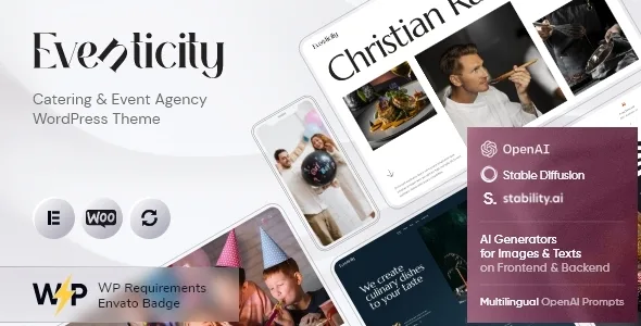 eventicity catering event agency wordpress theme 1