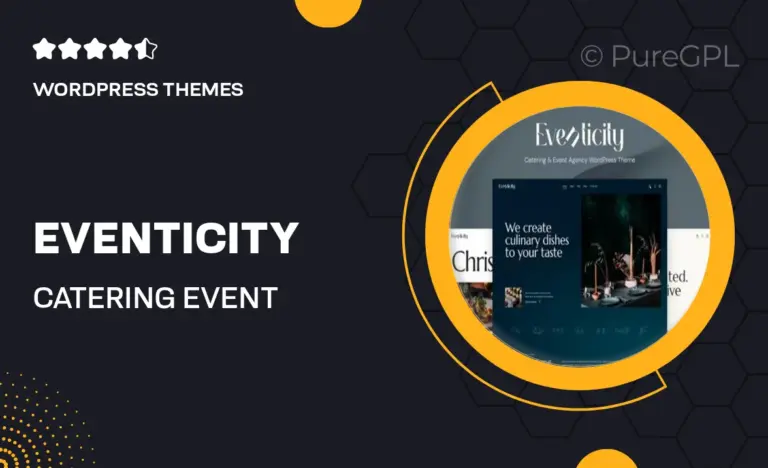 eventicity catering event agency wordpress theme