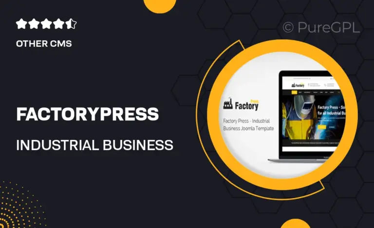 factorypress industrial business joomla template