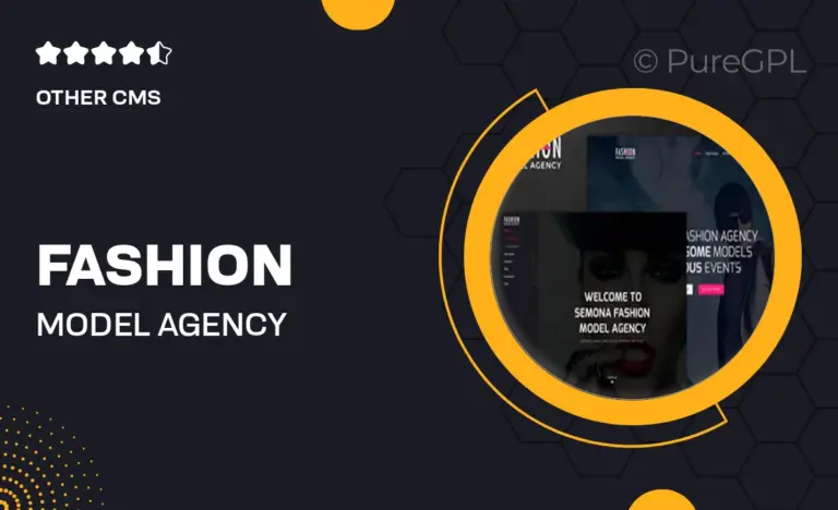 fashion model agency photograph joomla template