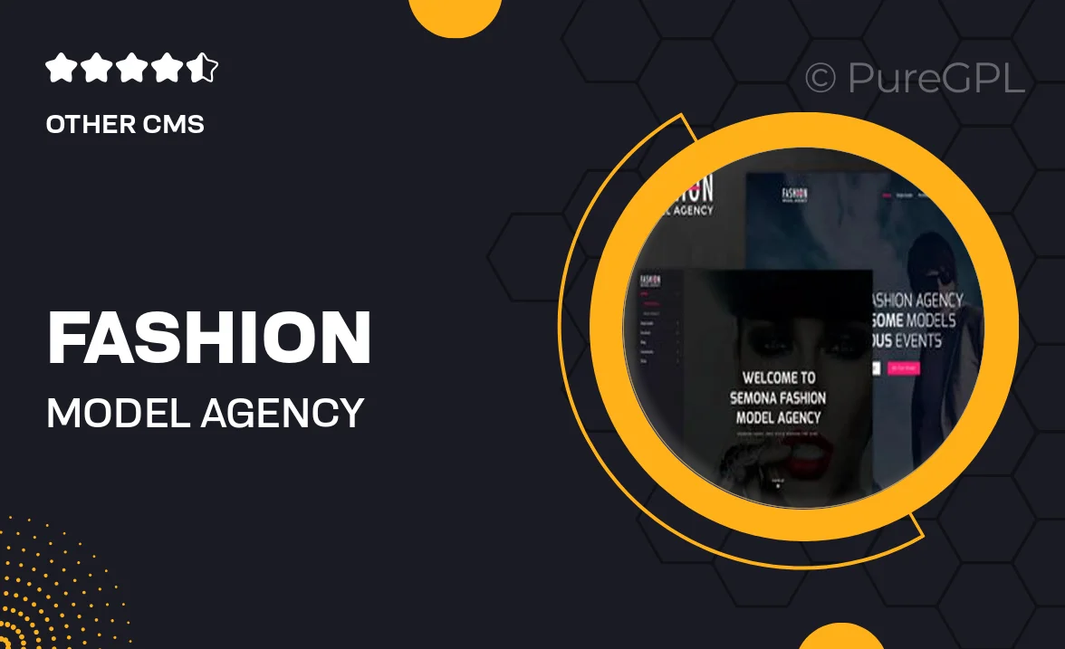 Fashion – Model Agency, Photograph Joomla Template