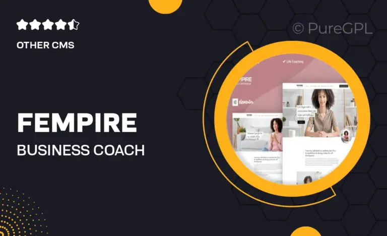 fempire business coach elementor pro template kit