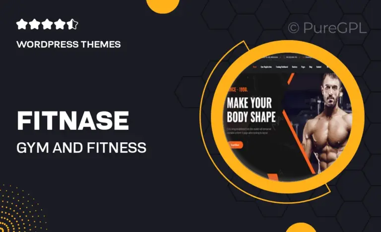 fitnase gym and fitness wordpress theme