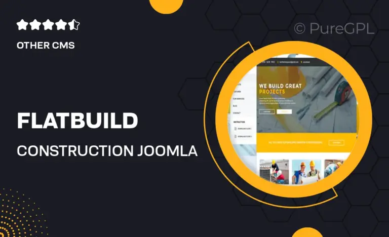 flatbuild construction joomla template