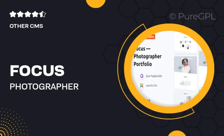 focus photographer portfolio responsive joomla template