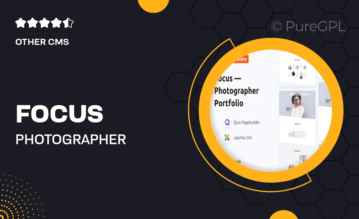 Focus – Photographer portfolio Responsive Joomla Template