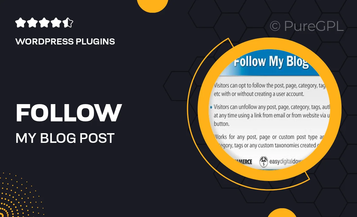 Follow My Blog Post – WordPress / WooCommerce Plugin