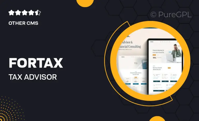 fortax tax advisor financial consulting elementor template kit