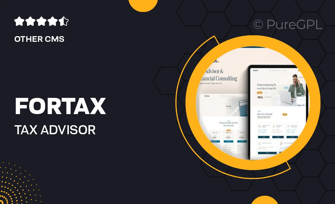 Fortax – Tax Advisor & Financial Consulting Elementor Template Kit