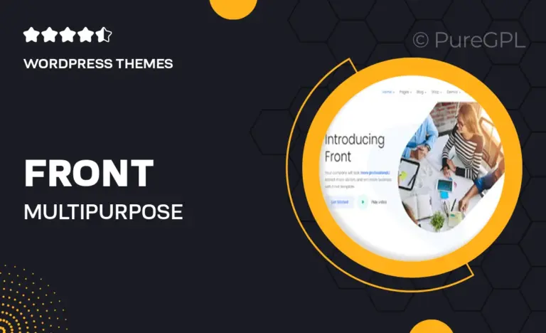 front multipurpose business wordpress theme