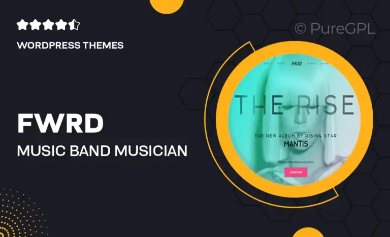 fwrd music band musician wordpress theme
